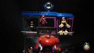 Big Hero 6 toys Disney Hiro Hamada Baymax, Batman Gotham City Jail Play Doh Honey Lemon Go Go Tomago-m1Rr