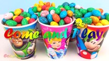 M&M Surprise Cups Disney TMNT Toy Story Hello Kitty Learn Colors Play Doh Dorami Animals Molds Kids-8t-Z9N