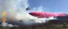 Water Retardant Dropped on Southern California Wildfire