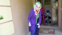 Joker vs Joker Girl! w_ Pink Spidergirl & Batman - Spiderman vs T Rex - Funny Superheroes  -)-nrGKuGf