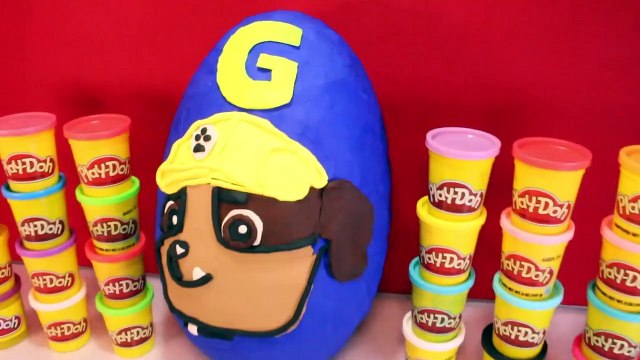 GIANT Paw Patrol EGGs Learn Letter 'G' ABCs Rubble SURPRISE TOYS Toypals.tv-04M8JC