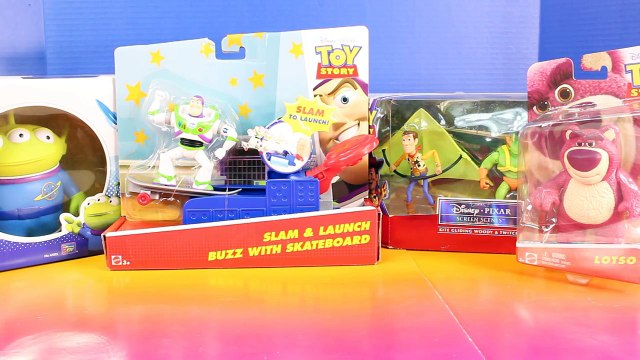 Disney Pixar Toy Story Slam And Launch Buzz Lightyear With Skateboard With Lotso Alien And Woody-rivnGGFp