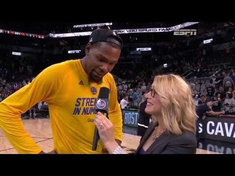 Kevin Durant Postgame Interview | Warriors vs Spurs | Game 4 | May 22, 2017 | 2017 NBA Playoffs