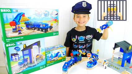JOUETS - Policier Swan met le Voleur en Prison ! - CIRCUIT POLICE BRIO WORLD