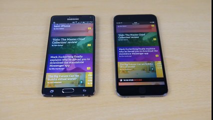 Samsung Galaxy Note 4 vs iPhone 6 Plus - Speed Test