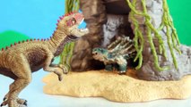 TOY DINOSAUR FIGURES Saichania vs Giganotosaurus Dinosaurs Fight Schleich 2-pack Toy Review-oXp