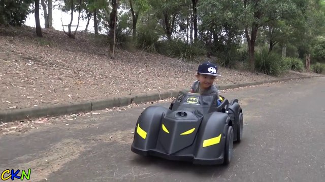 New Batman Batmobile Battery-Powered Ride-On Car Power Wheels Unboxing Test Drive With Ckn Toys-bi_f4U