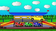 Cars cartoons. Learn npy the truck. Cars racing car