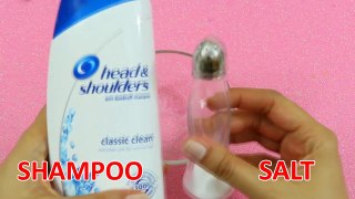 REAL !! Shampoo and Salt Slime, How to Make Slime with Only Shampoo and Salt , No Borax
