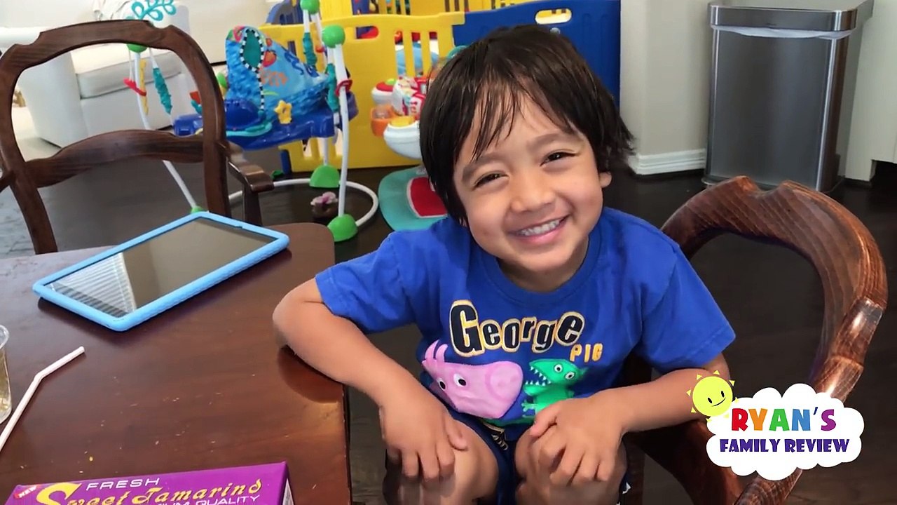 Ryan lost his room! Crazy Weird Food and First Family Fun Trip Walking Together