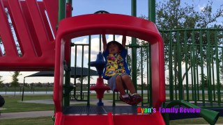 Ryan Twin Sisters First Time Outside! Playground for Kids Family Fun Playing at