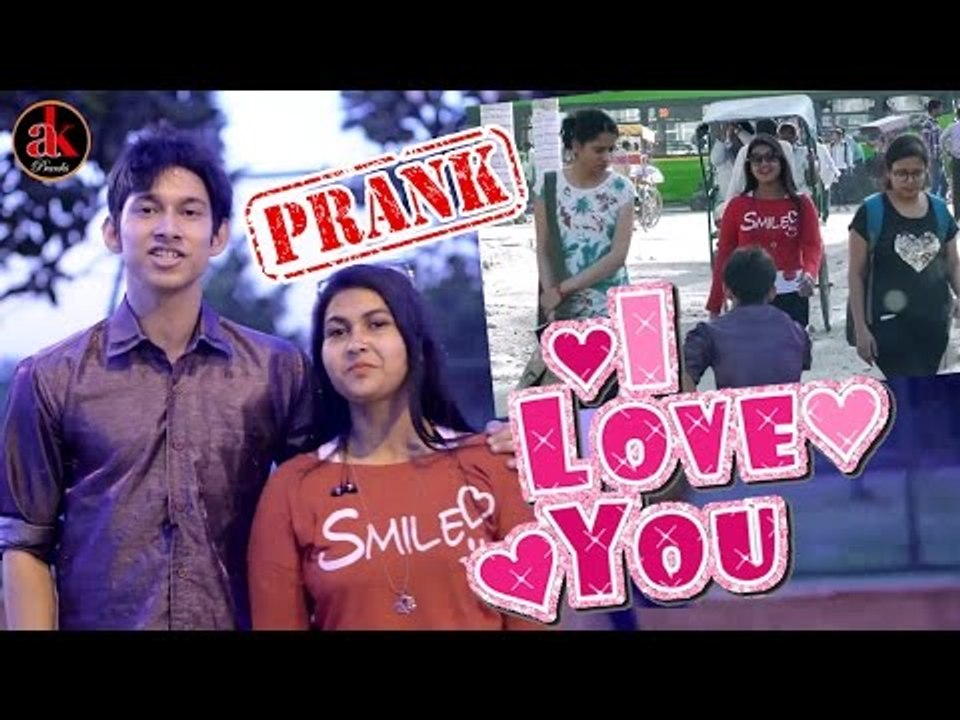 "I LOVE YOU" PROPOSING IN PUBLIC PLACE || Best Pranks India || Ak Pranks 2017
