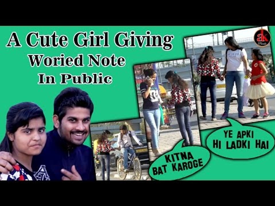 Picking Up Girls Giving Woried Letters In Public || Prank in India || GIVING NICE NOTES TO PEOPLE
