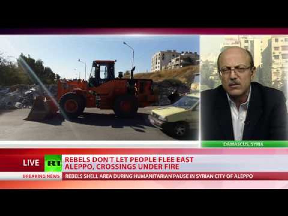 Rebels don't let civilians flee Aleppo, shell humanitarian corridor with mortars