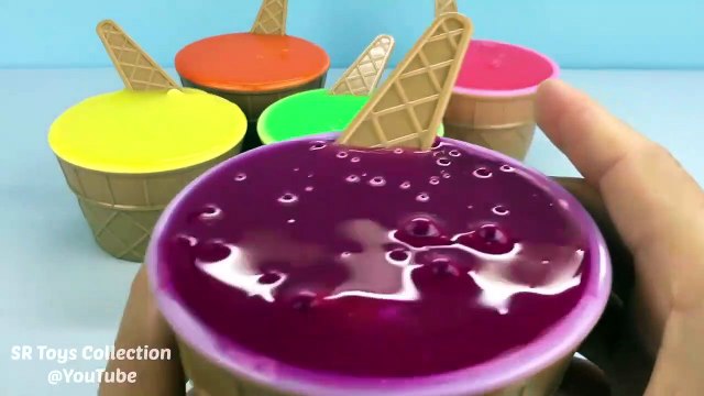 Gooey Slime Ice Cream Surprise Cups Play & Learn Colours with Playdough Ducks Fun Creative for Kids-Sf