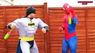 Batman Vs Spiderman Balloon challenge & More Real Life Superhero Fun-XHDNy