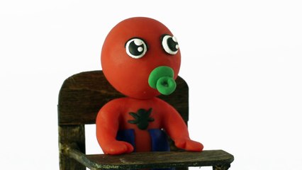 Spiderman baby superheroes real life stop motion video play doh Youtube-3M