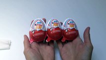 3 Kinder Joy Surprise Eggs Unwrapping Toys and Chocolate Ferrero--