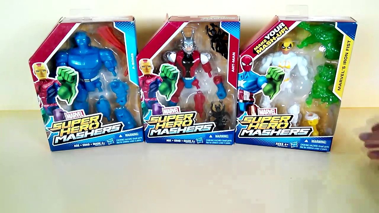 Marvel super heroes mashers - Marvel Iron Fist, A Bomb, Ant Man, Hasbro Toys #SurpriseEggs4k-kmKBGJh