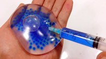 DIY How To Make 'Orbeez Slime Water Balloons' Syringe Real Play Learn Colors Slime Toy-R