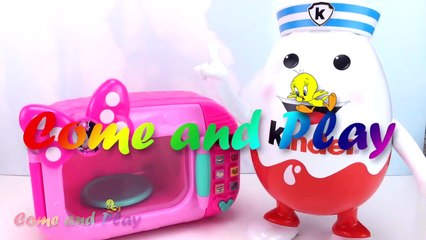 Minnie Mouse Microwave Toy Appliance Surprise Eggs Learn Colors Play Doh Modelling Clay Fun for Kids-a8v52Zr