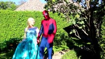 EVIL ELSA & Spiderman vs Frozen Elsa & Spiderman! w_ Bad Baby Joker Maleficent Spidergirl & Candy!-c