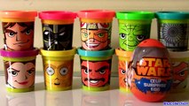 STAR WARS Play Doh SURPRISE CAN HEADS TRANSFORMERS Angry Birds Clay Buddies Minions Blocks YODA-74T_