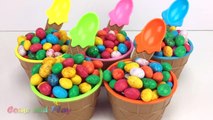 M&M Ice Cream Surprise Toys Disney Anpanman Mickey Mouse Toy Story Play Doh Learn Colors for Kids-BThuPsc
