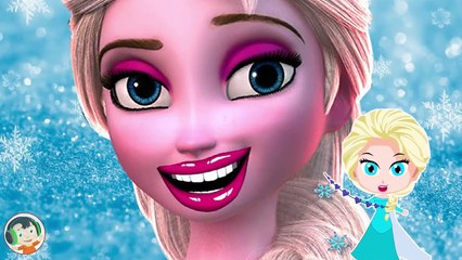 Elsa Makeup Prank Learn Colors with Braces Finger Family Song - Video for Kids-uv
