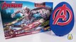 Hotwheels Avengers Tower Takeover Race Track & Play Doh Surprise Egg with Iron Man, Captain America-bkn