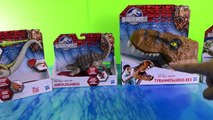 Jurassic World toys dinosaur videos for children T-rex puppet Dilophosaurus Dimorphodon Ankylosaurus-HL