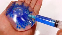 DIY How To Make 'Orbeez Slime Water Balloons' Syringe Real Play Learn Colors Slime Toy-RIHVJko