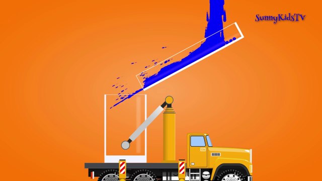 Trucks and cars cartoon for children Learn colors Police cars Compilation video for kids-p2K28