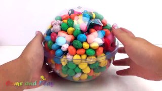 Giant M&M Chocolate Orb Surprise Toys Disney Ooshies Paw Patrol Learn Colors Play Doh Ice Cream Kids-AvSis