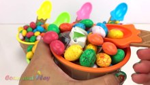 M&M Ice Cream Surprise Toys Disney Anpanman Mickey Mouse Toy Story Play Doh Learn Colors for Kids-BThuP