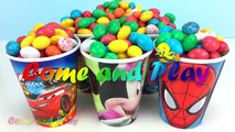 M&M Surprise Cups Disney Pixar Cars Tsum Tsum Peppa Pig Toys Learn Colors Play Doh Modelling Clay-z4HOjB