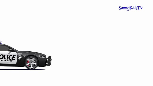 Cars and Trucks for kids Police car Learn colors Videos for children-mJh