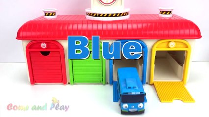Learn Colors Tayo the Little Bus Squishy Balls Garage Playset Surprise Toys Chocolate Candy Play Doh-ENu