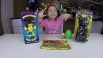 World's Largest Gummy Bear Smashes Girl's House! Golden Egg Surprise Frozen Anna Doll News Anchor-rv7Y