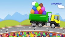 Trucks cartoon for children Surprise Eggs Learn fruits and vegetables Compilation video for kids-ur