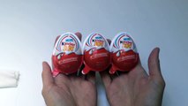 3 Kinder Joy Surprise Eggs Unwrapping Toys and Chocolate Ferrero--K