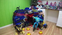 BIGGEST PAW PATROL SURPRISE TOYS BOX Opening PawPatrol Eggs Toy Surprises Tricycle Ride-On Tracker-25CNZ