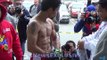 Manny Pacquiao IS SHREDDED!!! RIPPED! KILLS ABS ROUTINE!!! - EsNews EXCLUSIVE
