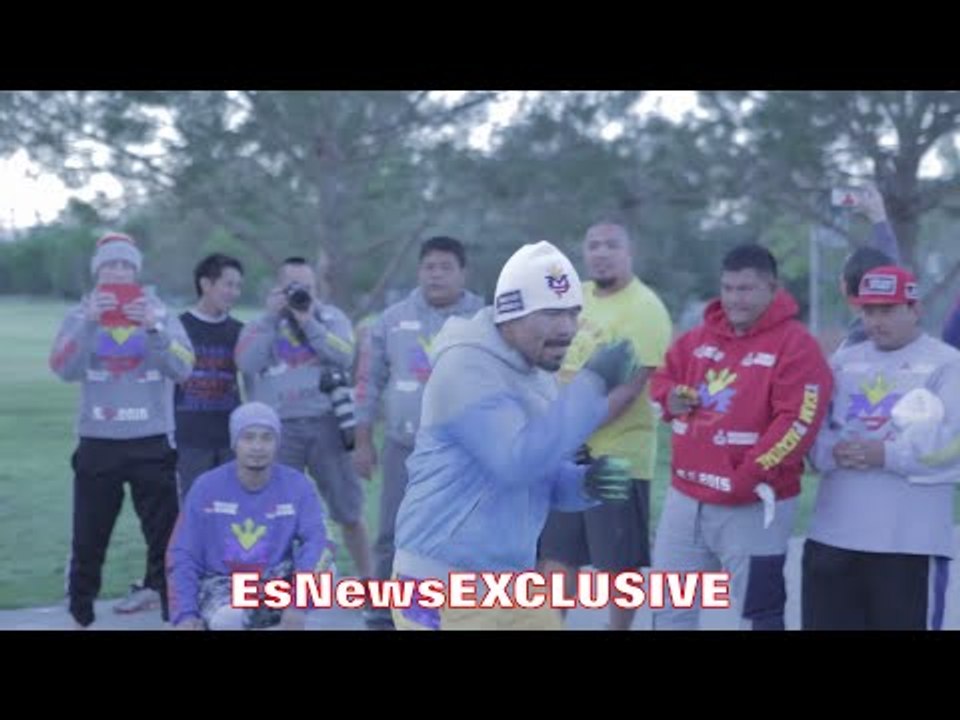 Manny PACMAN Pacquiao IN TRAINING CAMP FOR Brad...