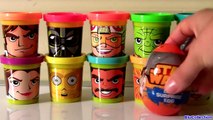 STAR WARS Play Doh SURPRISE CAN HEADS TRANSFORMERS Angry Birds Clay Buddies Minions Blocks YODA-74T_