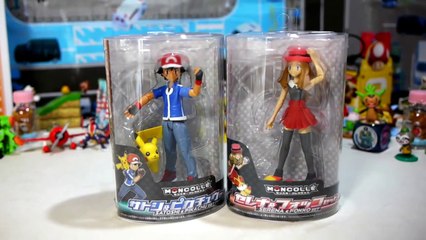 Pokemon Toys - Ash and Pikachu - Serena and Fennekin Model Sets by Takara Tomy-v8VyV9w8