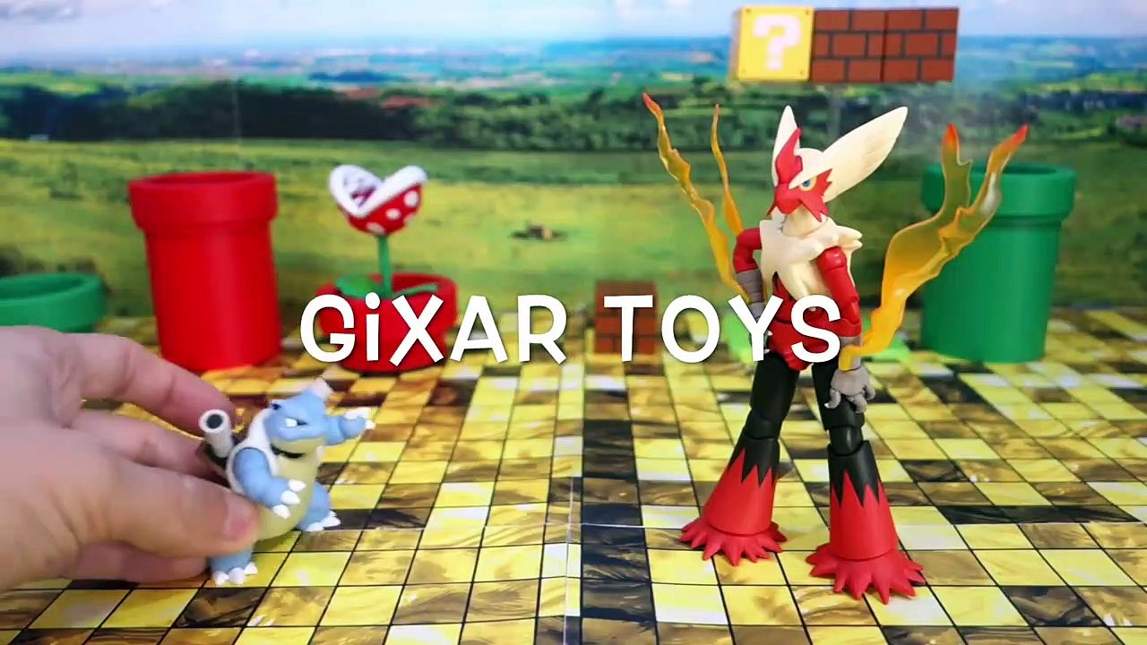 Pokemon Toys - Mega Blaziken S.H. Figuarts with Blastoise and Friends-_FJx