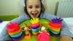 DIY Play Doh Rainbow Frozen Castle for Disney Princesses Elsa and  Anna Doll toys-N3Aq29u