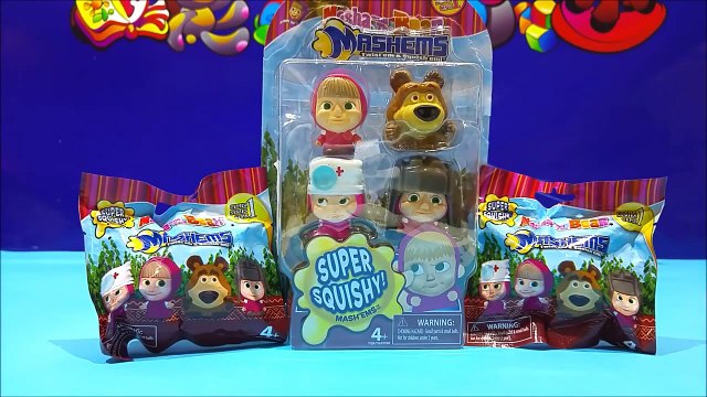 Masha and the Bear Toys Mashems Series 1 Super Squishy Toys Video ★ Маша и Медведь 2015 Игрушки-FFp