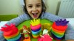 DIY Play Doh Rainbow Frozen Castle for Disney Princesses Elsa and  Anna Doll toys-N3A